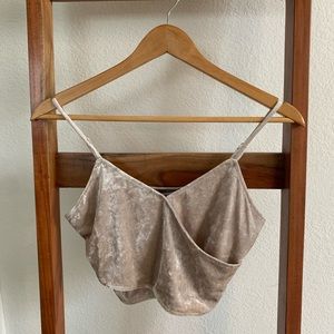 “Hyfve” crushed velvet bralette